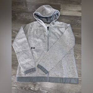 Under Armour Light Gray Full-Zip Hoodie